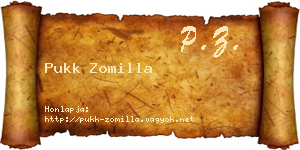 Pukk Zomilla névjegykártya